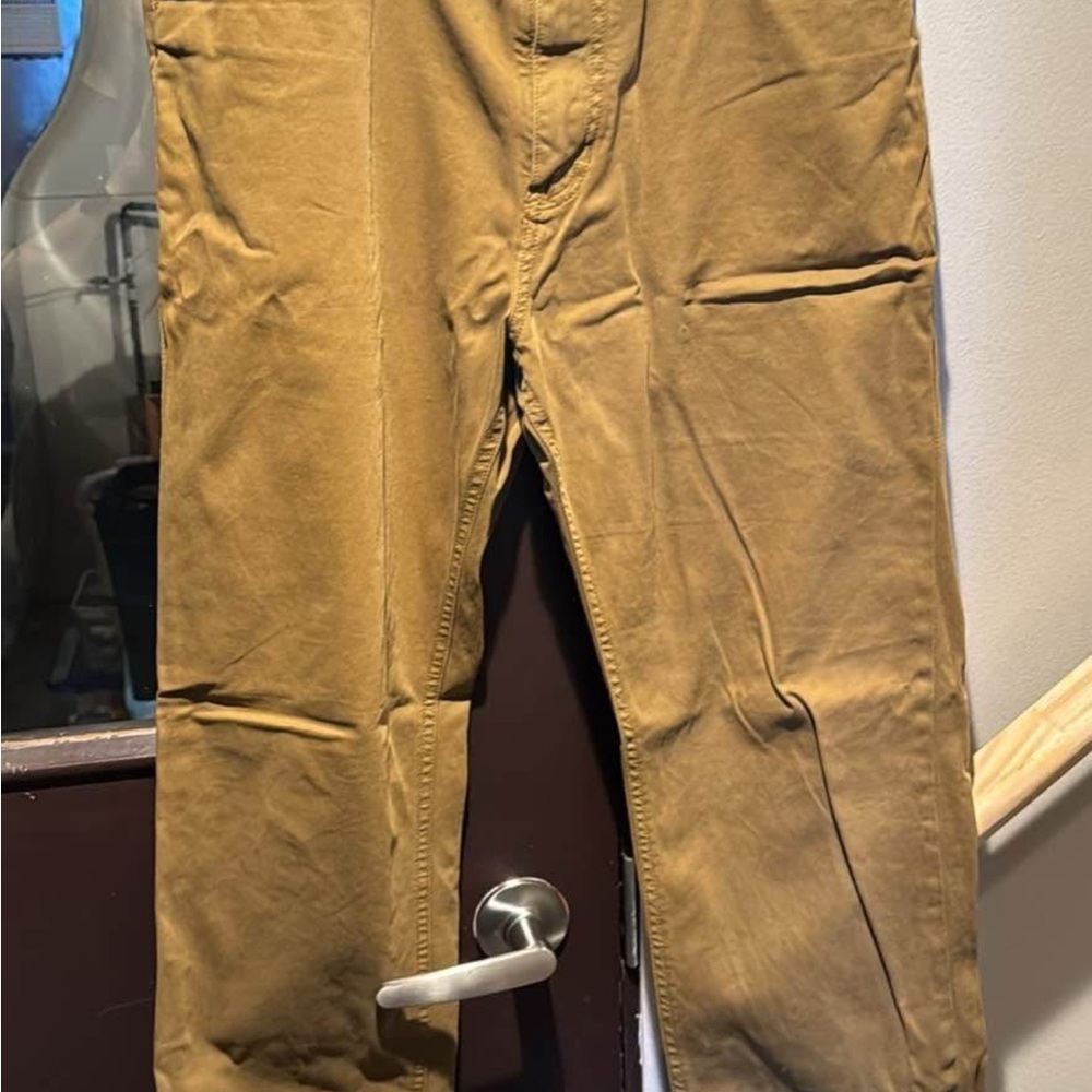 Tan Relaxed Fit Chinos Sturdy Fabric